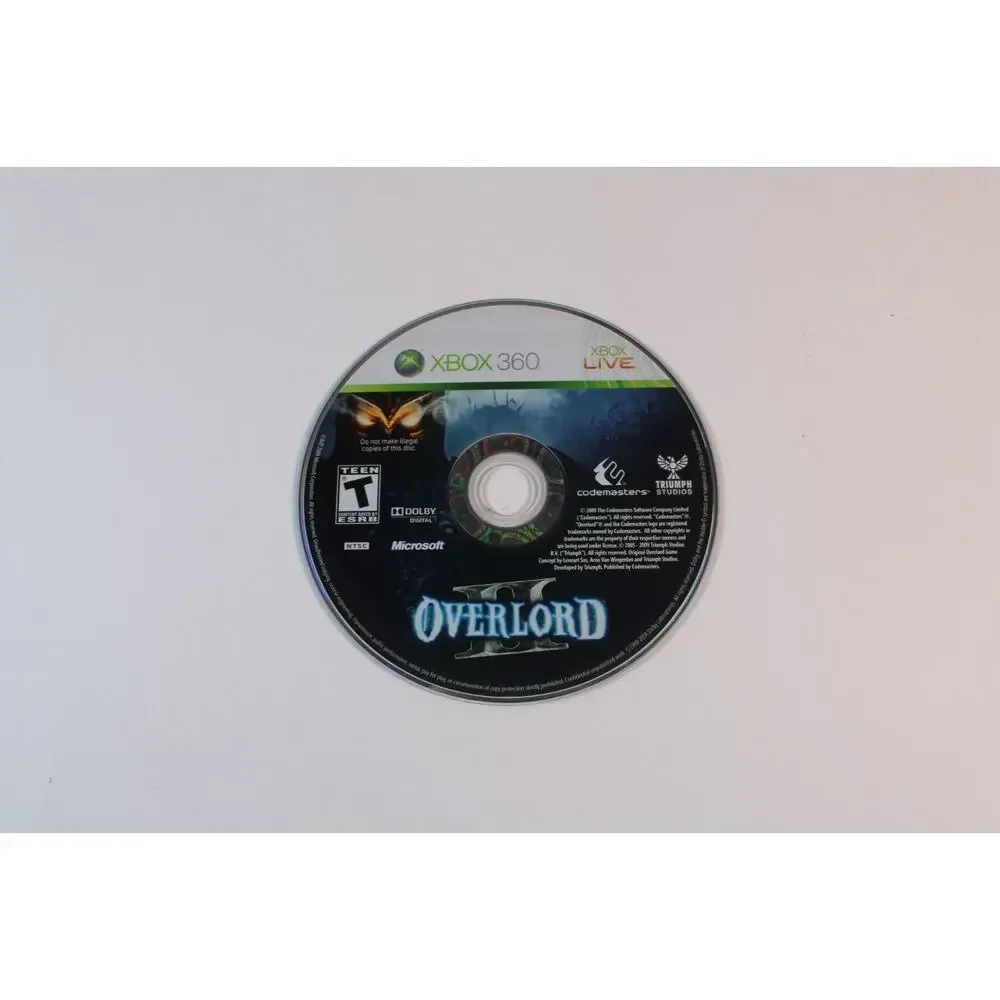 Overlord II 2 (Microsoft Xbox 360, 2009) Authentic, game only, Tested/Works